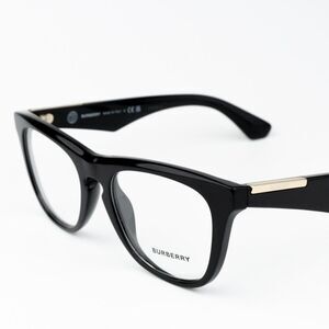 NEW Burberry BE2409 3001 Black Square Unisex Eyeglasses BE 2409